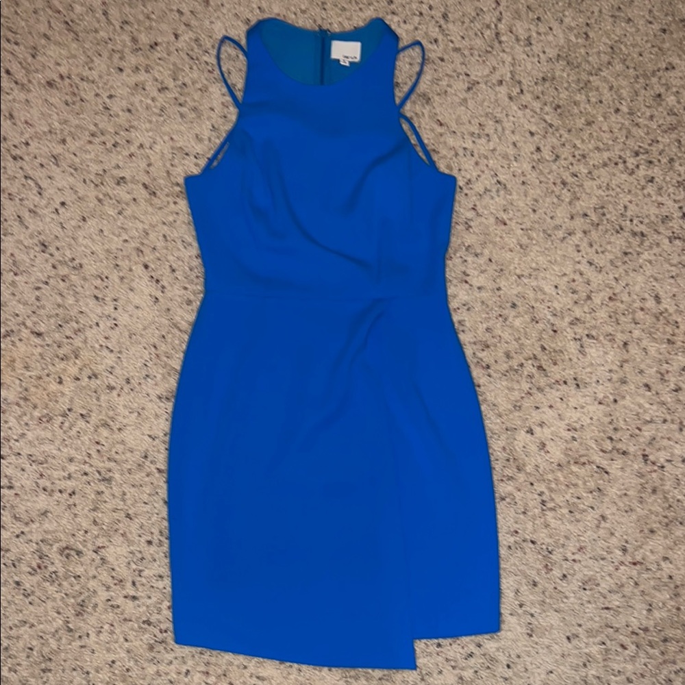 Greylin Elegant Blue Sleeveless Mini Dress Size S